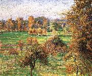 Camille Pissarro, Autumn morning, a large walnut